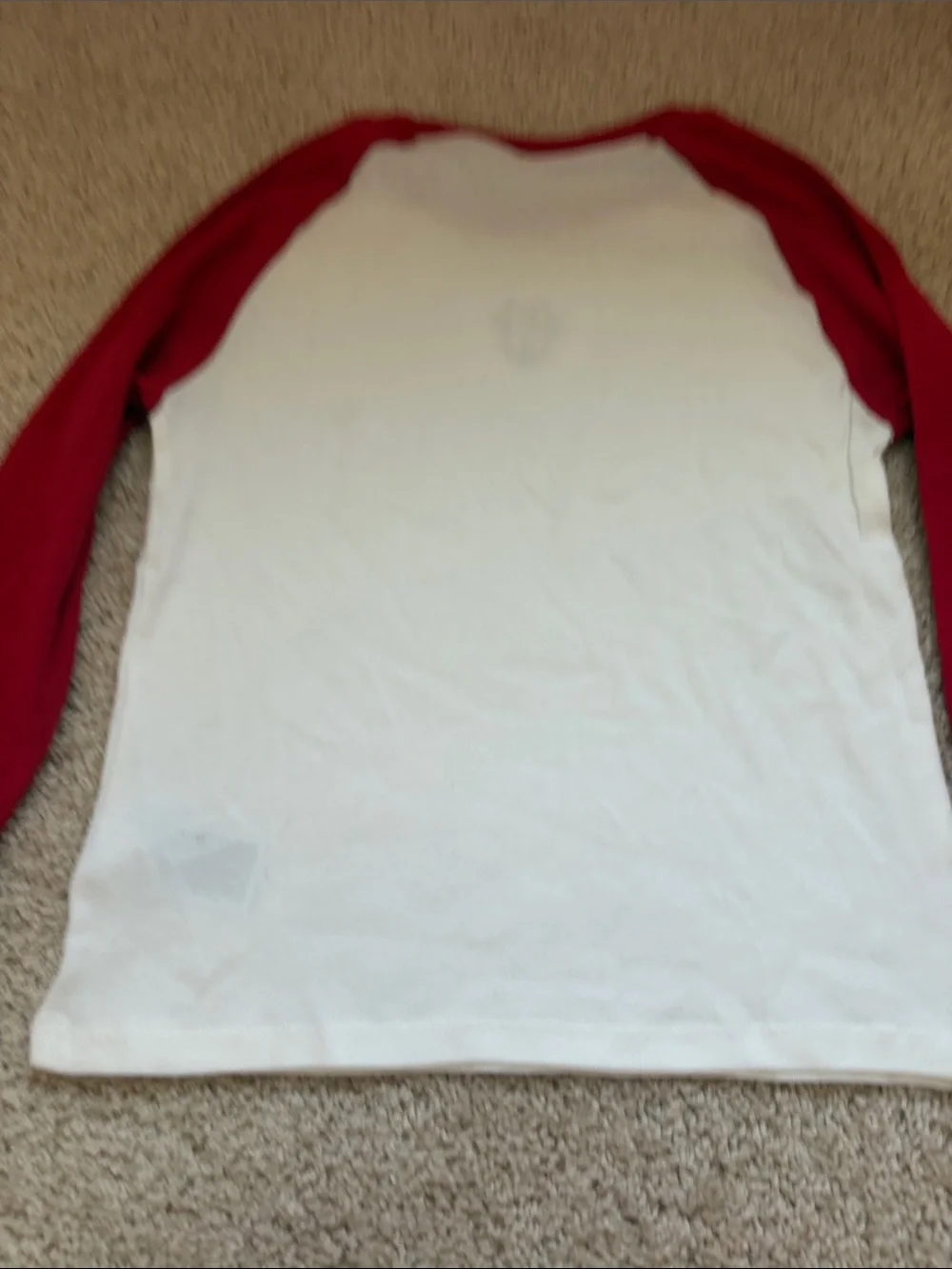 Girls Disney Red & White Minnie Raglan Long Sleeve Tee